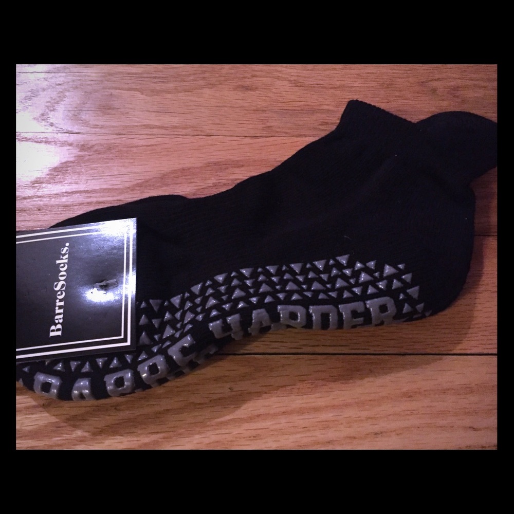 NWT- Barre Socks. Black ‘Barre Harder’